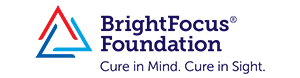 BrightFocus Foundation. Cure in Mind. Cure in Sight. (logo)